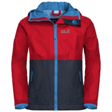 Jack Wolfskin Rain Jacket Rainy (wind and waterproof) red Kids